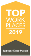 top place to work ribbon 2019