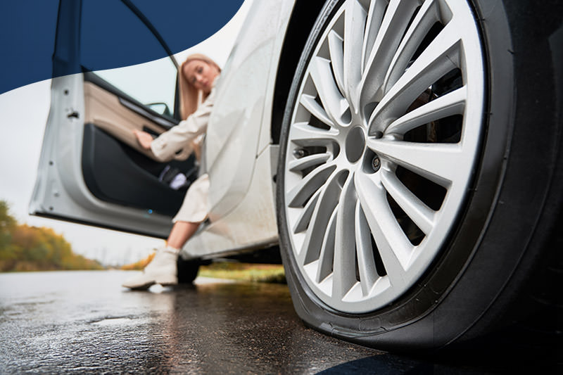 Emergency roadside assistance coverage will help get you back on the road after a flat tire