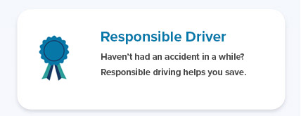Notification banner for Responsible Driver Discount