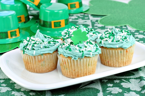 Festive cupcakes are a good thing to have at a St. Paddy's Day cookout