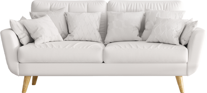 Clean White Plushy Couch