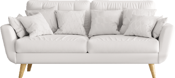 Clean White Plushy Couch