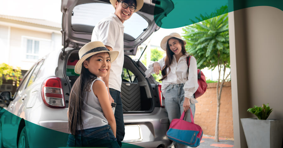 Summer Family Vacation Car Prepare