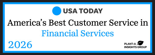 USA Today America's Best Customer Service in Financial Services 2026 Badge